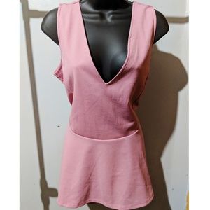 NWOT PINK SLEEVELESS BLOUSE